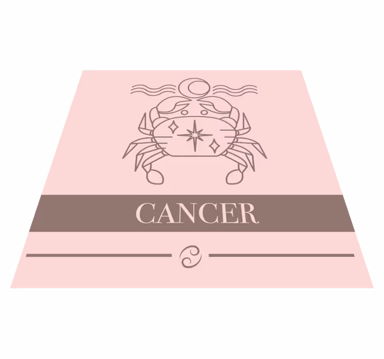 Cancer Zodiac Emblem quote rug - TenStickers