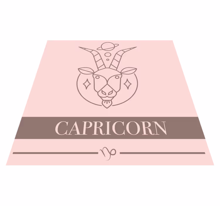 Capricorn Illustration quote rug - TenStickers