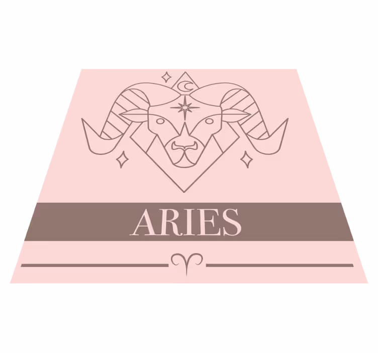 Aries Zodiac Symbol quote rug - TenStickers