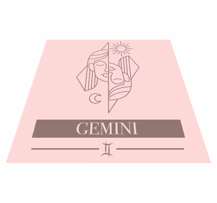 Gemini Themed Design quote rug - TenStickers