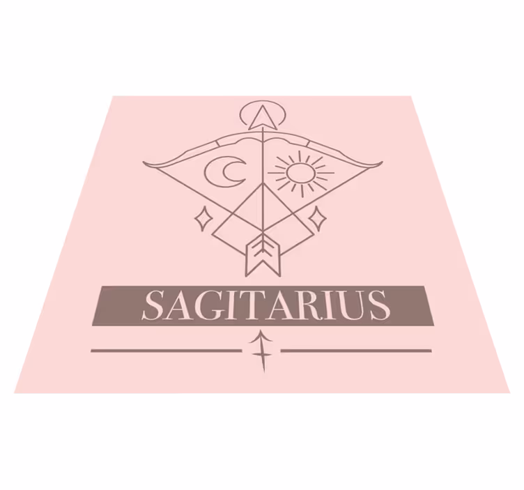 Sagittarius Symbol quote rug - TenStickers