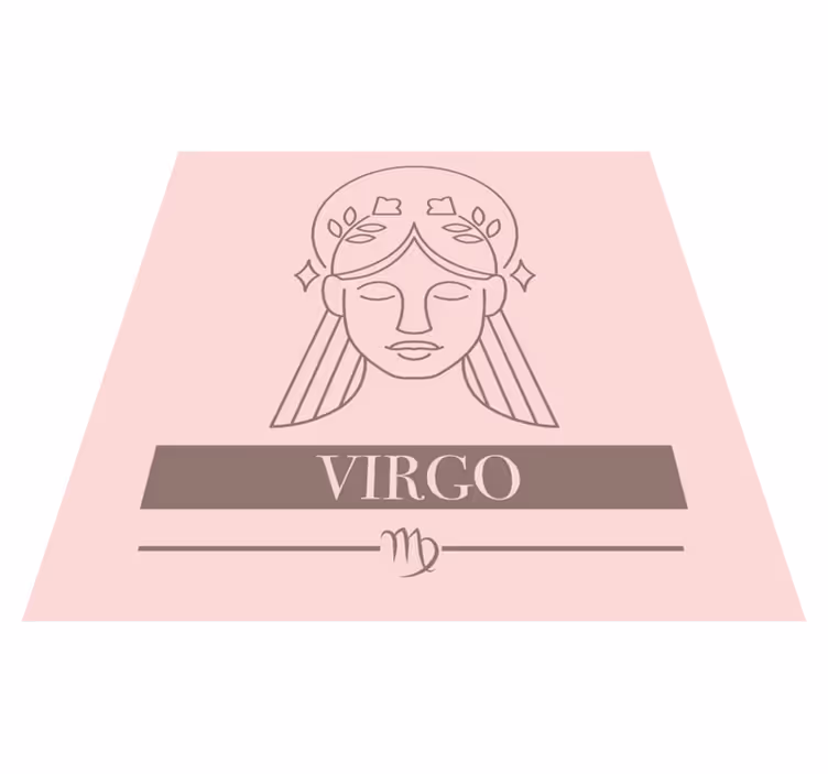 Virgo Zodiac Symbol quote rug - TenStickers