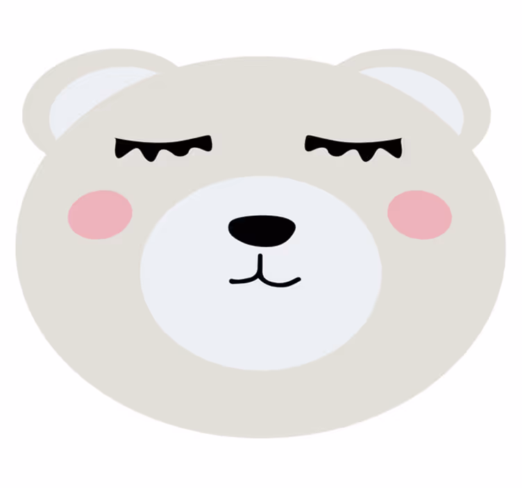 Bear Face Design kids carpet - TenStickers
