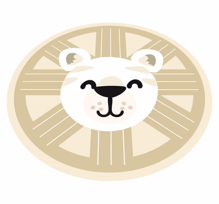 Smiling Lion Graphic nursery rug - TenStickers