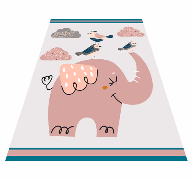 Elephant Playtime kids carpet - TenStickers
