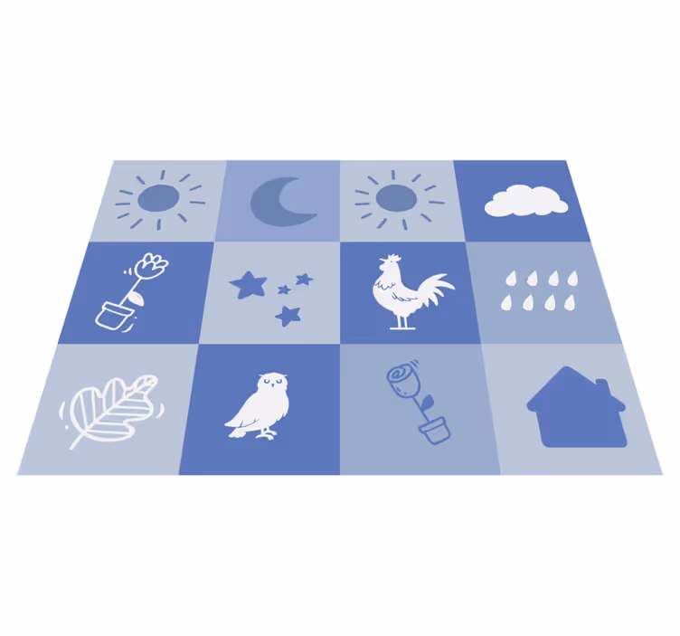 Nursery Checkerboard kids carpet - TenStickers