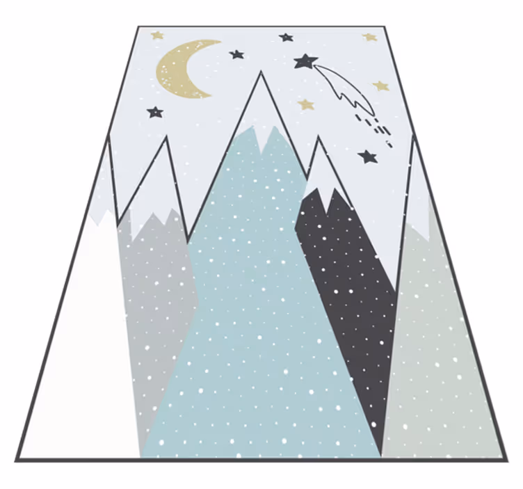Mountainous Night Sky kids carpet - TenStickers