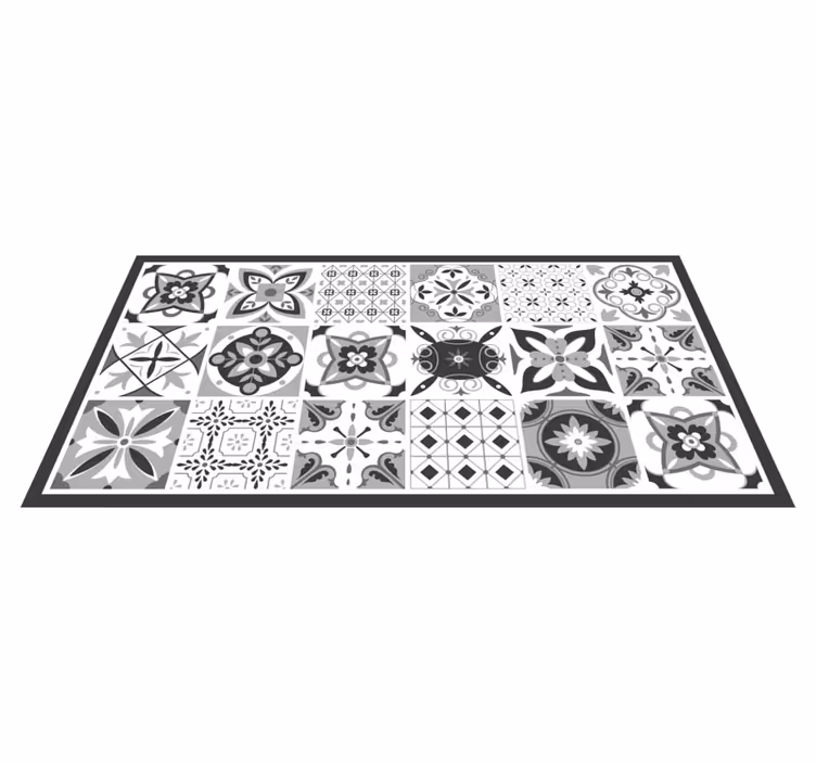 Tile carpet patterned tile ensemble - TenStickers
