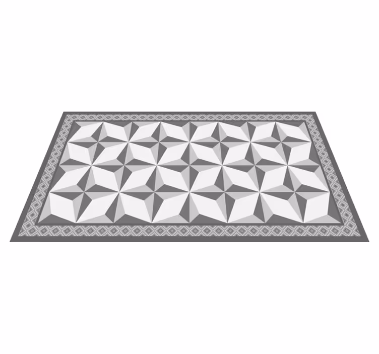 "Margot" geometric pattern tile carpet - TenStickers