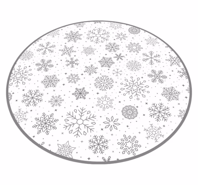 Holiday Snowflakes christmas rug - TenStickers