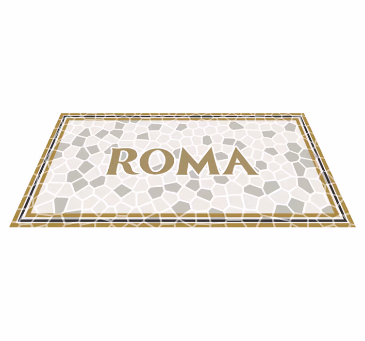 Personalized Roma custom floor mat - TenStickers