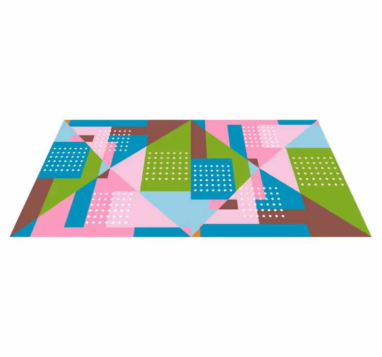 Geometric rug geometric shapes fusion - TenStickers