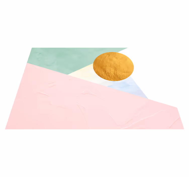 Geometric Pastel Shapes geometric rug - TenStickers