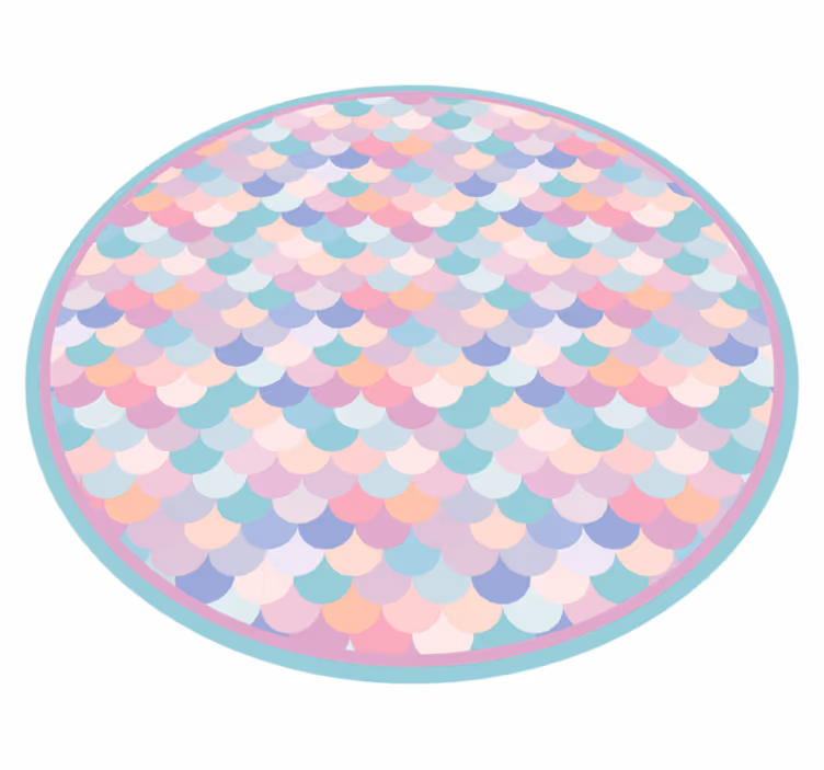 Mermaid Scale Pattern stripes rug - TenStickers