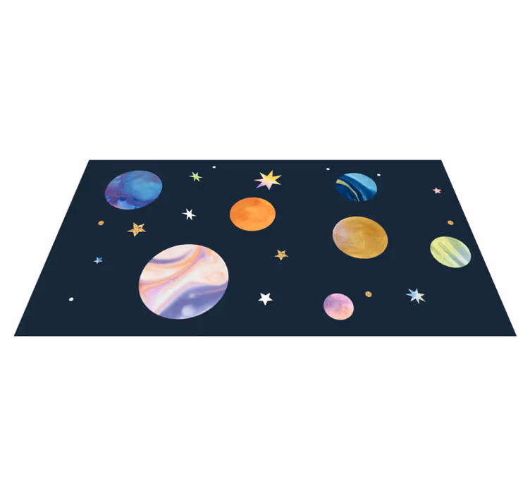 Star rug in cosmic space design - TenStickers