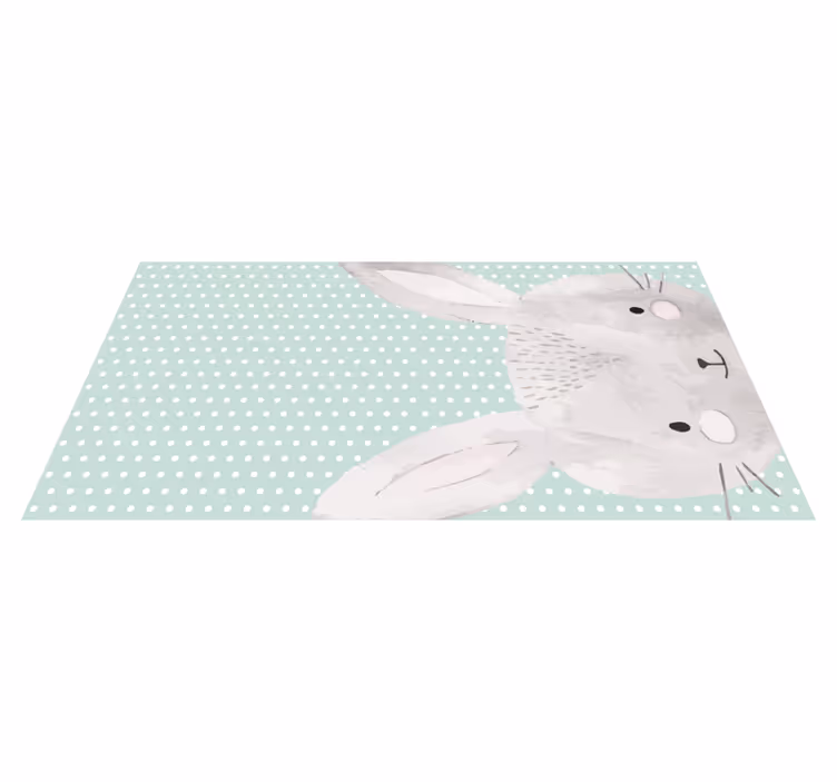 Bunny Illustration nursery rug - TenStickers