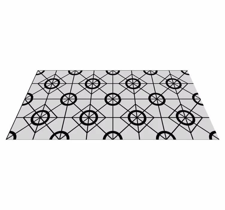Geometric rug with stylish vinyl pattern - TenStickers