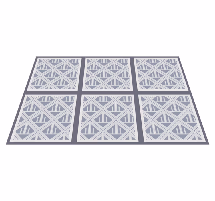 Geometric rug with geometric pattern array - TenStickers