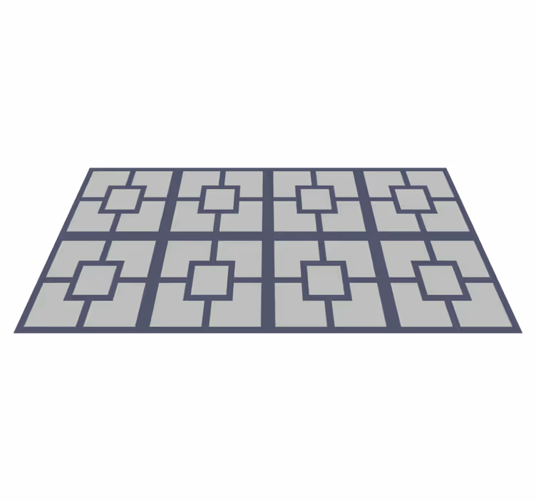 Geometric rug with geometric square pattern - TenStickers