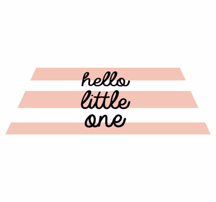 Nursery rug nursery striped welcome - TenStickers