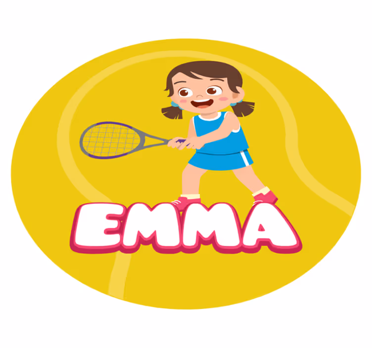 Personalized Tennis custom floor mat - TenStickers