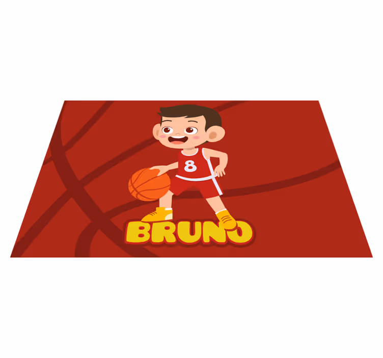 Basketball Character custom floor mat - TenStickers