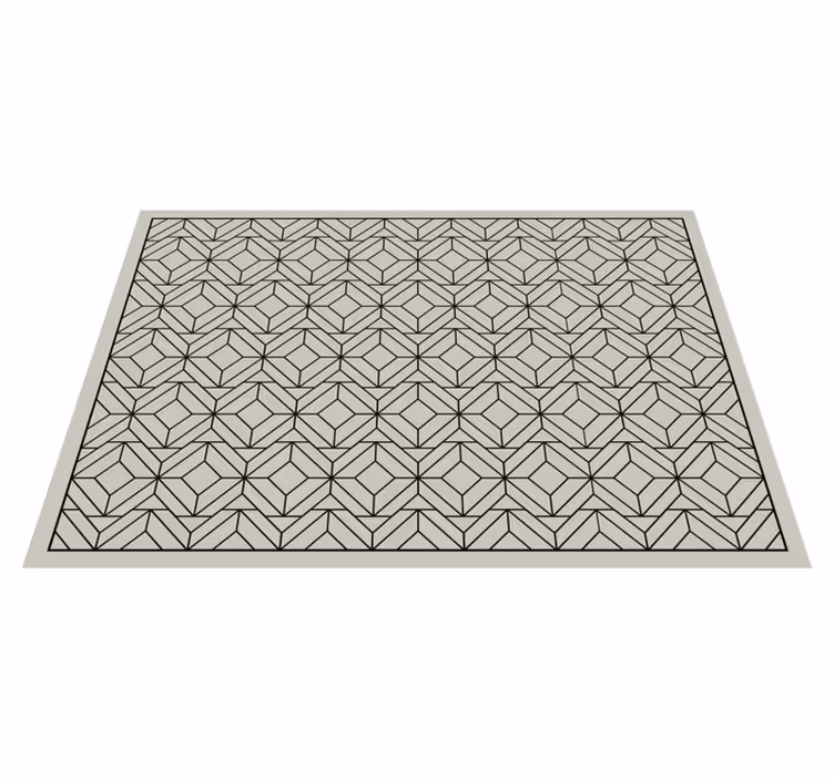 Black and white square pattern geometric rugs - TenStickers