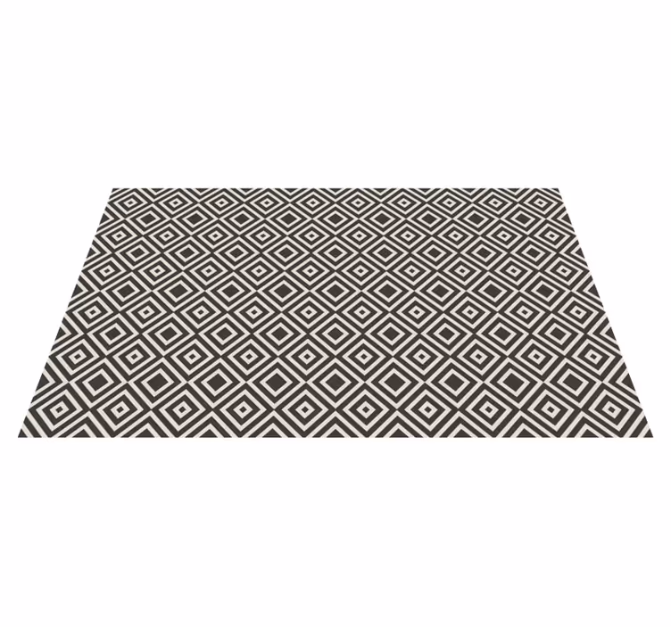 Diamond patterned motif geometric rug - TenStickers