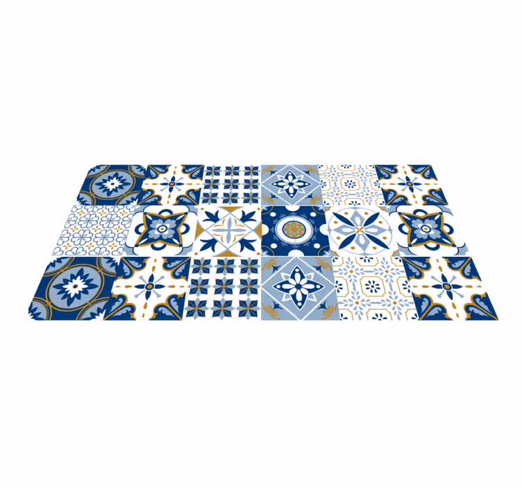 Azulejo Pattern tile carpet - TenStickers