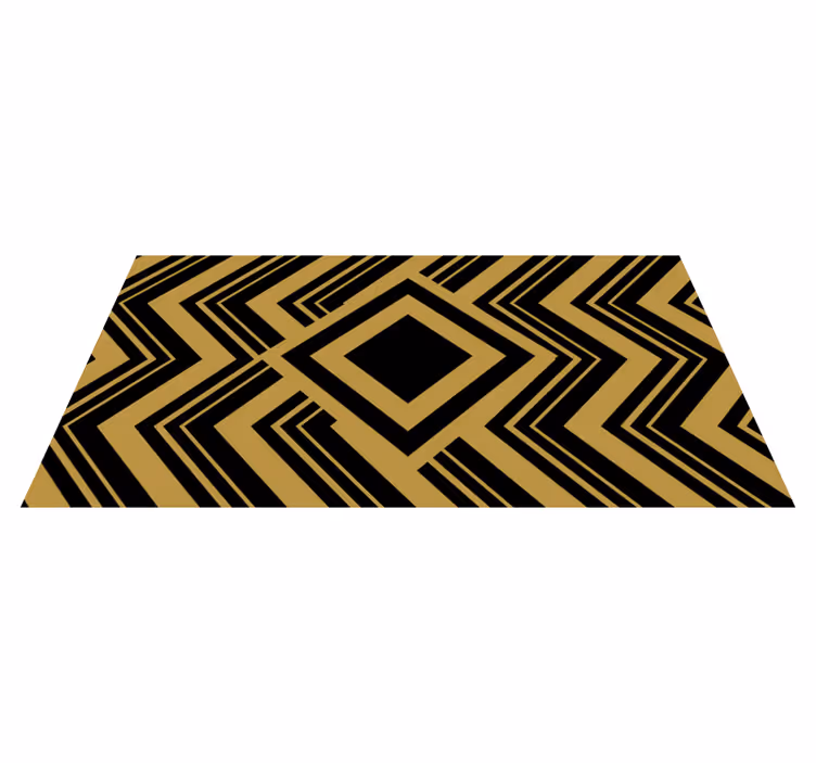Geometric rug in bold contrast - TenStickers
