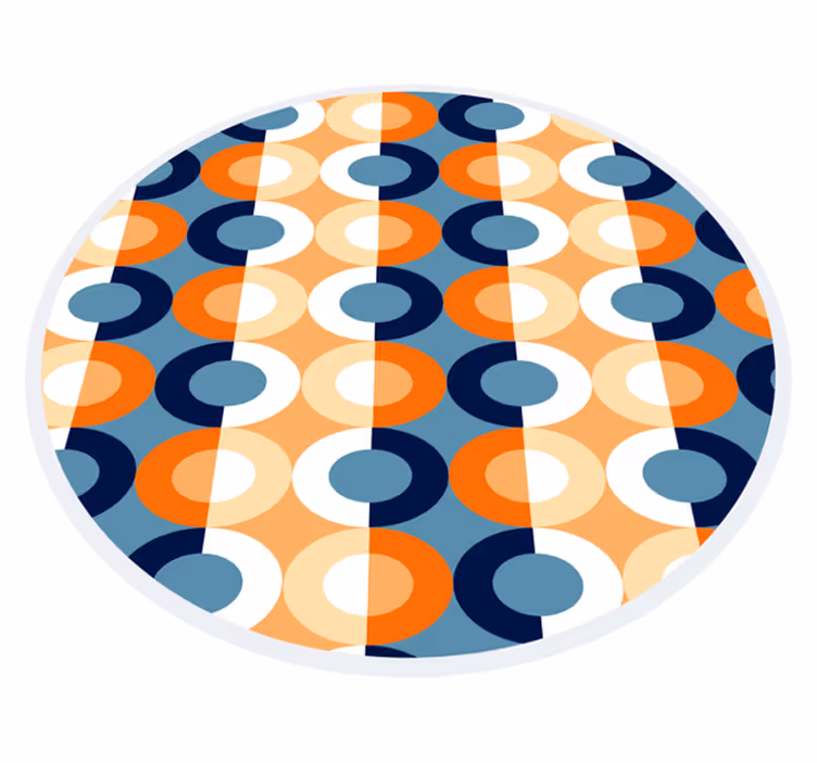 Circular Geometrics geometric rug - TenStickers