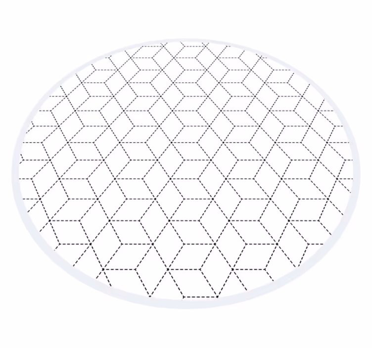 Geometric rug with hexagonal outline design - TenStickers