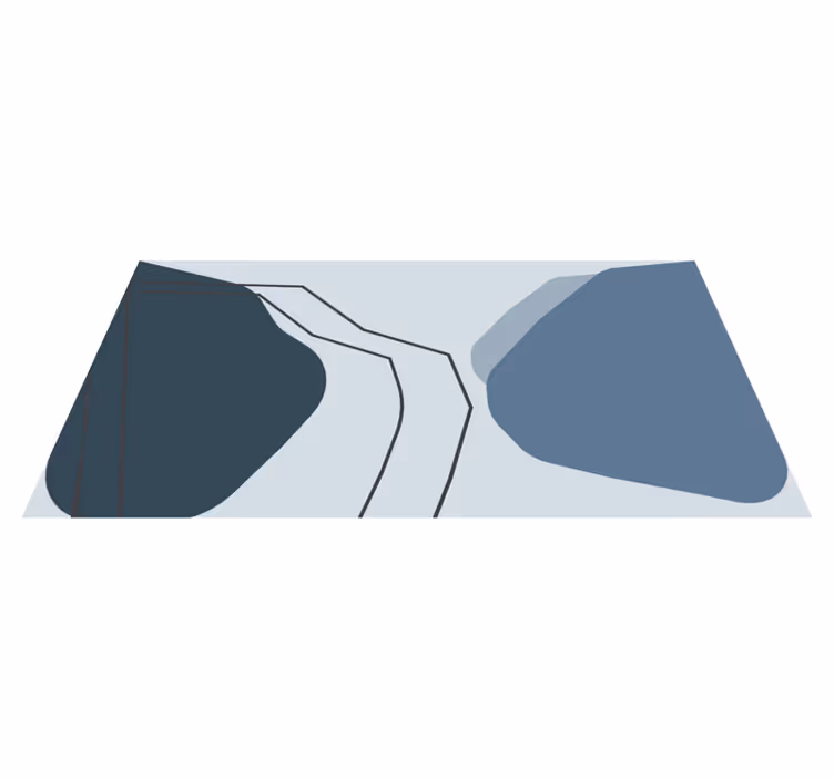 Abstract Contour Lines geometric rug - TenStickers