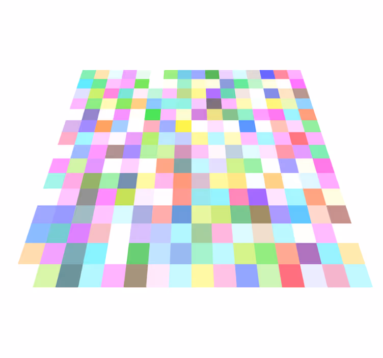 Colorful Squares Pattern geometric rug - TenStickers
