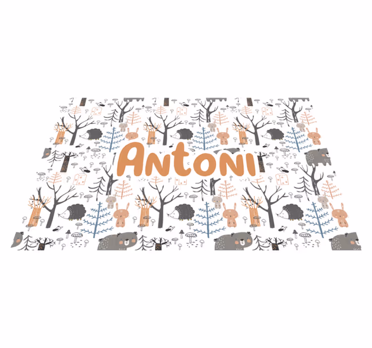 Customized Woodland custom floor mat - TenStickers