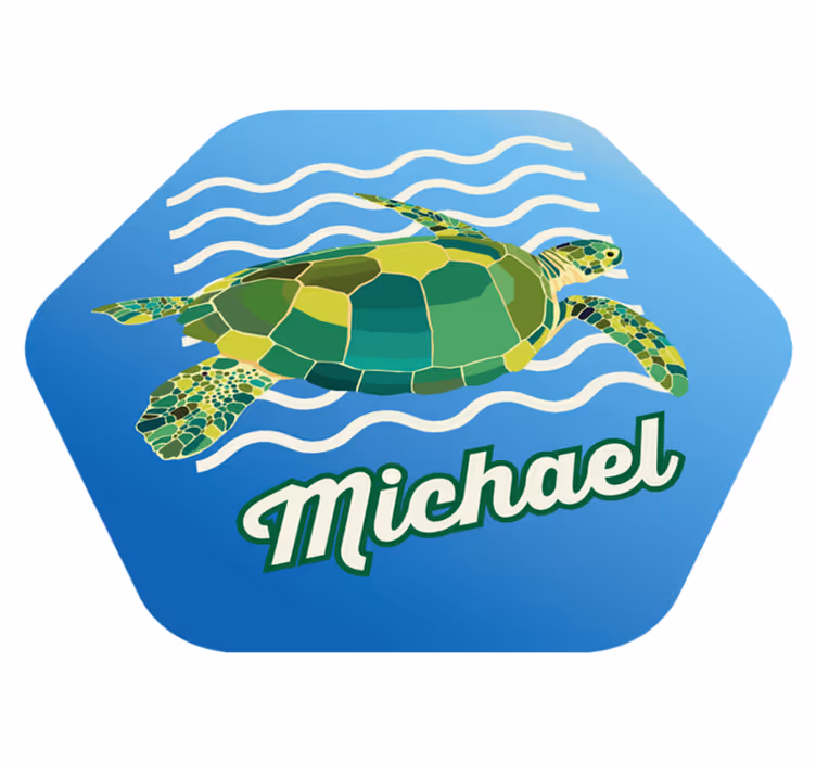 Personalized Sea Turtle custom floor mat - TenStickers