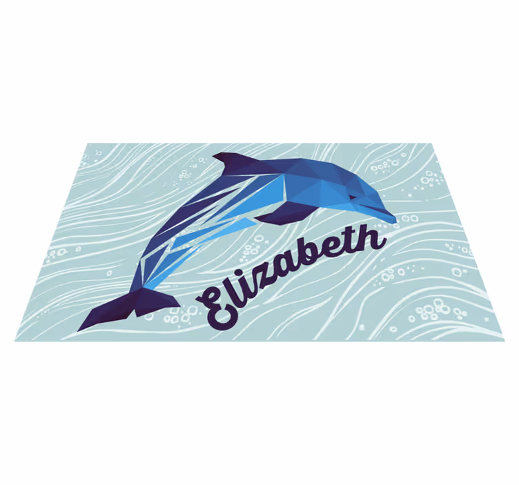 Personalized Dolphin custom floor mat - TenStickers