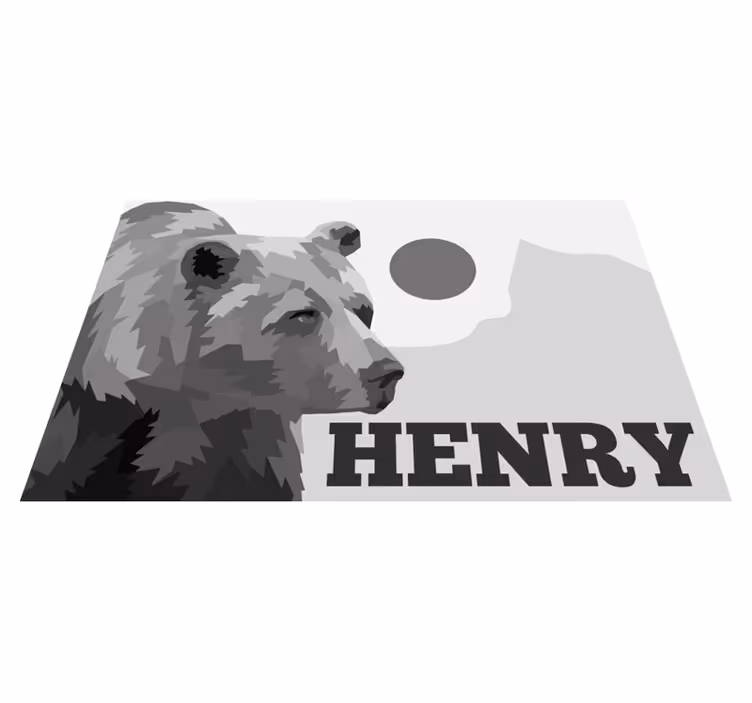 Customizable Bear custom floor mat - TenStickers