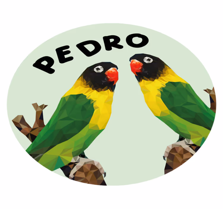 Customizable Lovebirds custom floor mat - TenStickers