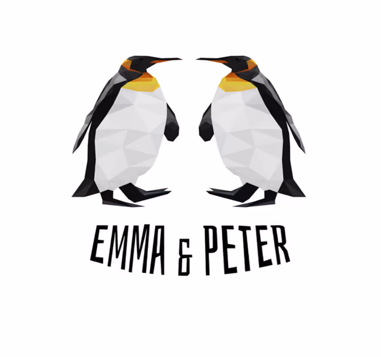 Geometric Penguins custom floor mat - TenStickers