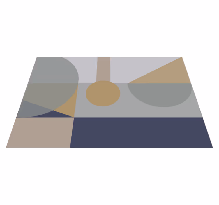 Abstract Shape geometric rug - TenStickers