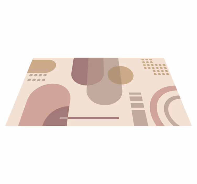Geometric rug in harmony of geometric shapes - TenStickers
