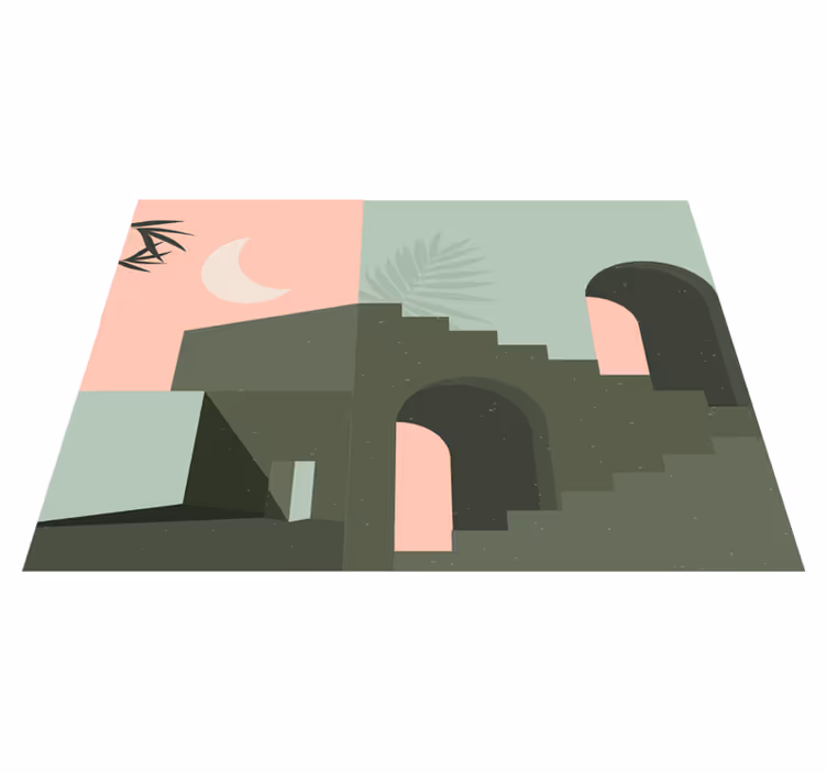 Minimalist Abstract Scenery minimalistic rug - TenStickers
