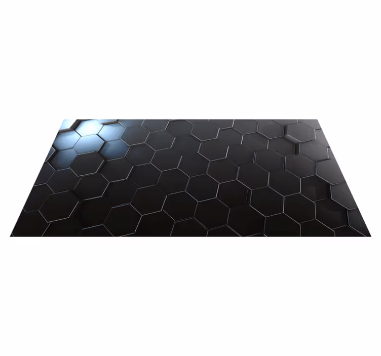 Hexagonal Gradient geometric rug - TenStickers