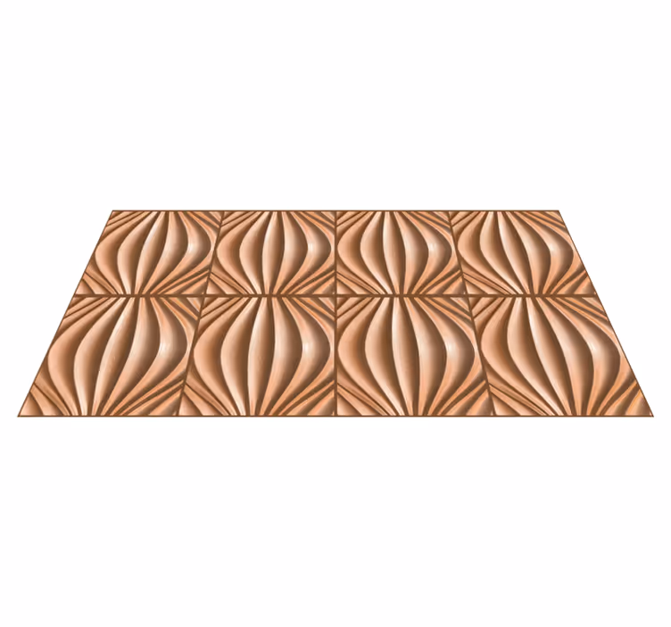 Mosaic rug with wavy mosaic design - TenStickers