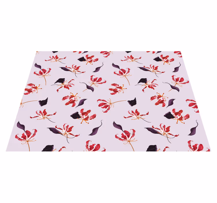 Floral Motif Elegance flower rug - TenStickers