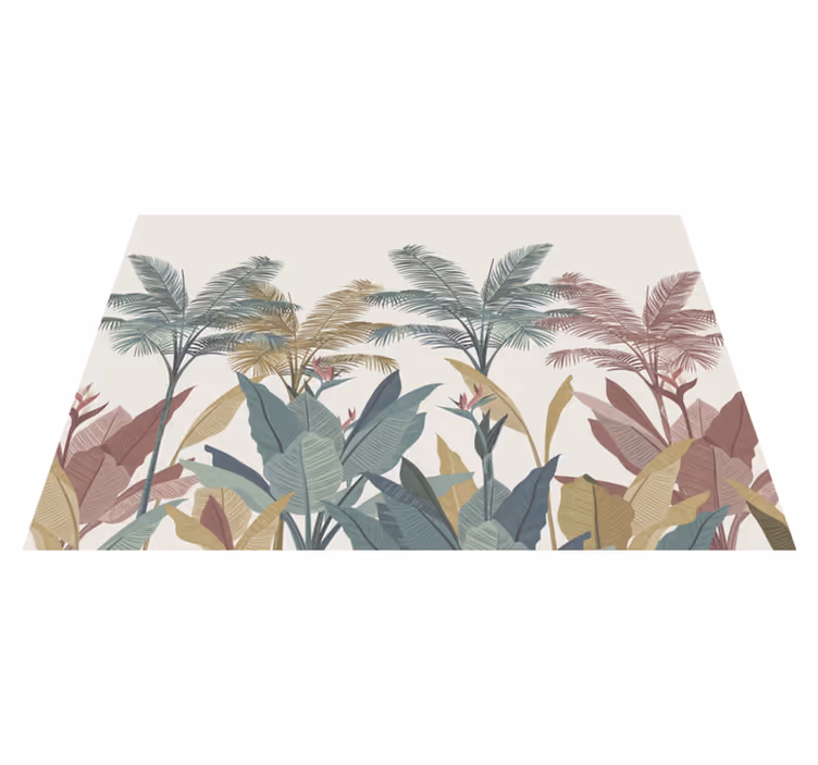 Tropical Plant Palette nature rug - TenStickers