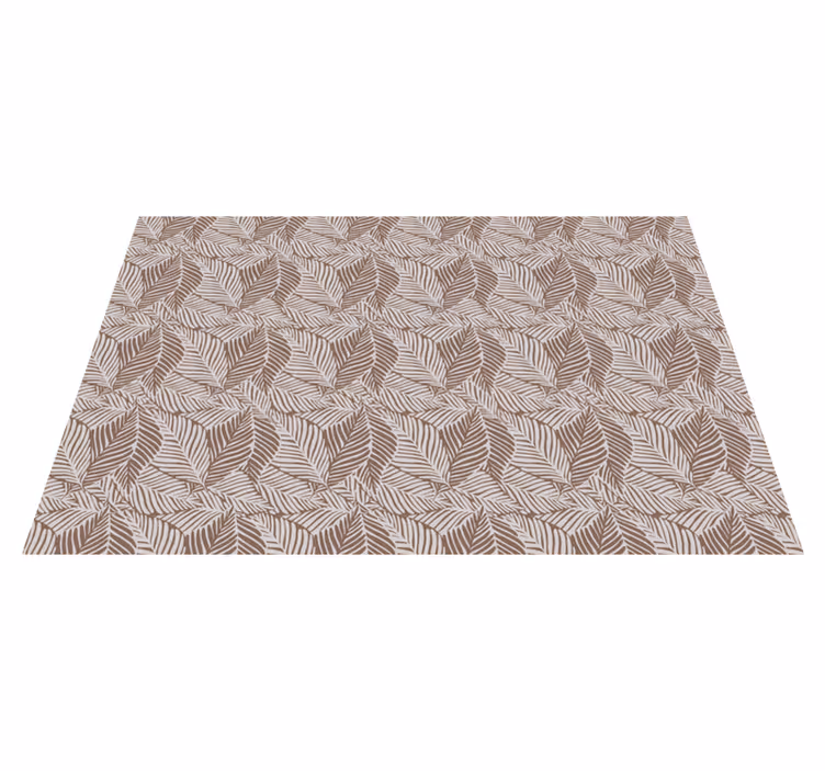 Leaf Patterned Surface floral rug - TenStickers