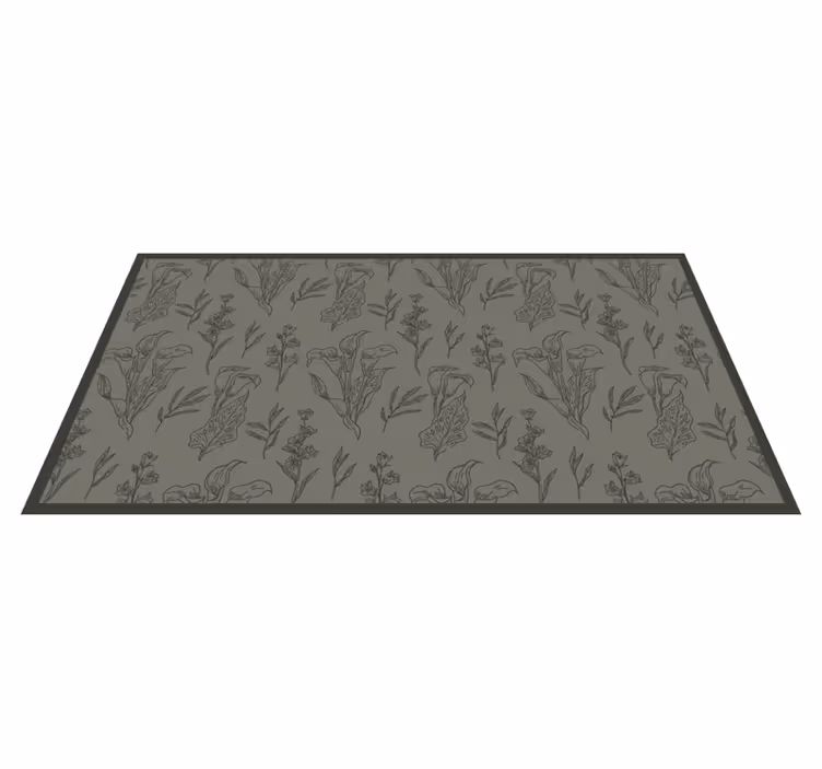 Botanical Illustrations floral rug - TenStickers