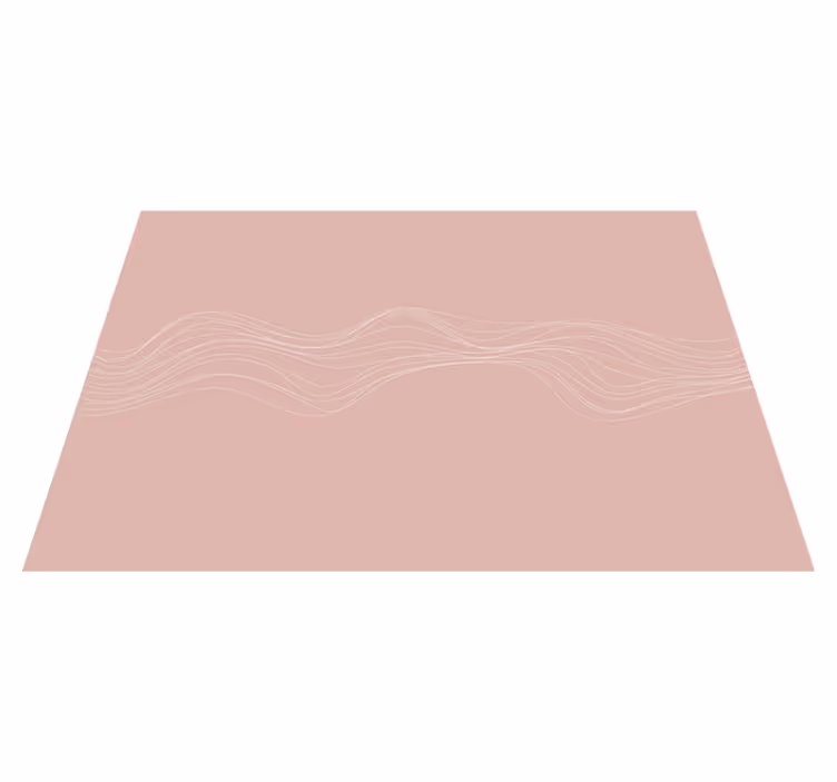 Pink rug with curvy stripes - TenStickers